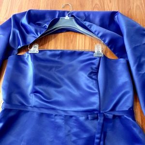 Stunning vintage Royal/Blue Cocktail Dress/Scarf